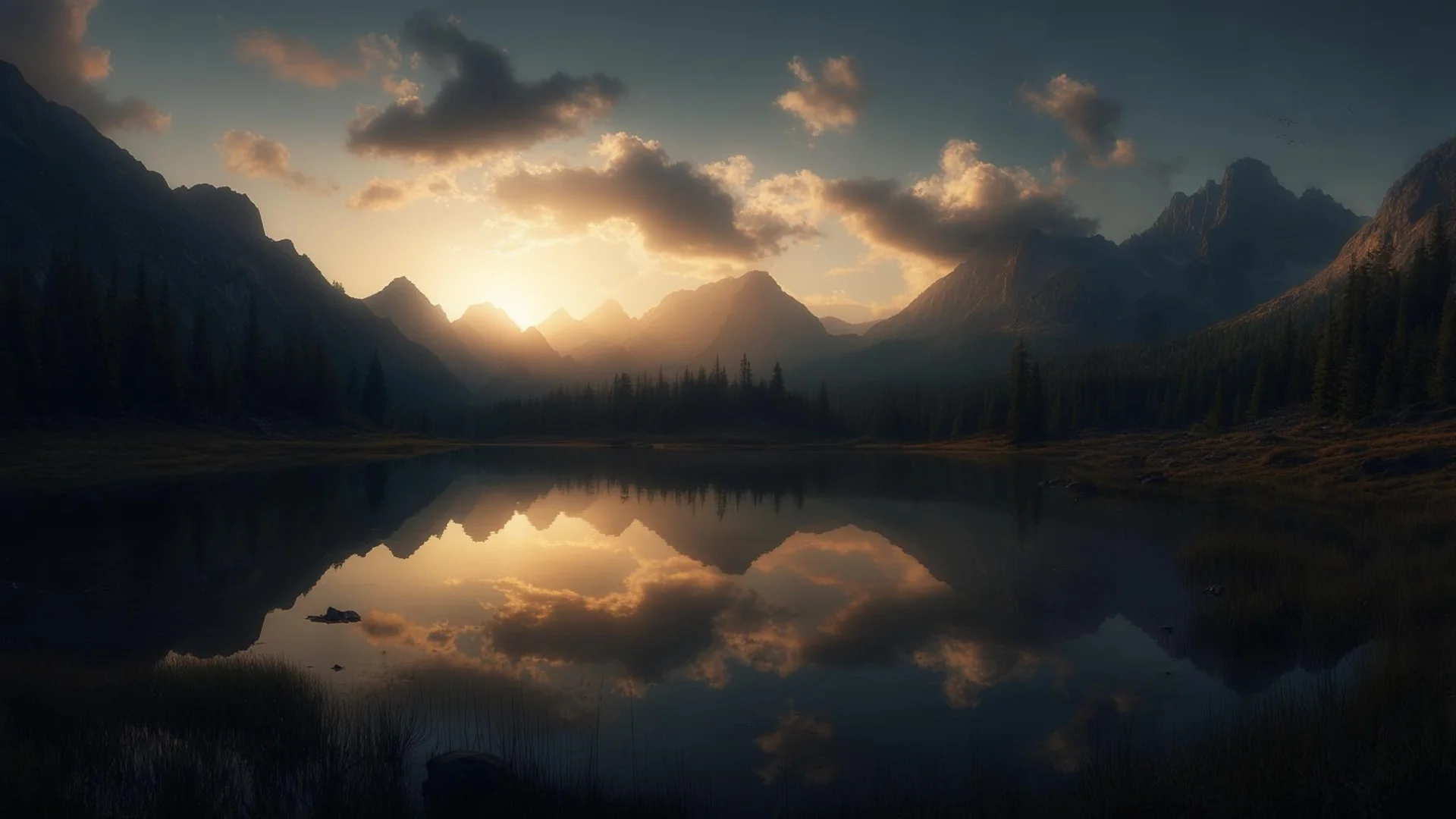 Peaceful sunrise illustration representing calm morning energy